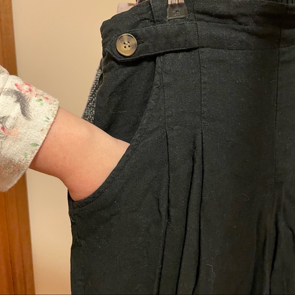 Cotton On Linen Style Black Wide-Leg Pants - size 10 - Picture 4 of 7